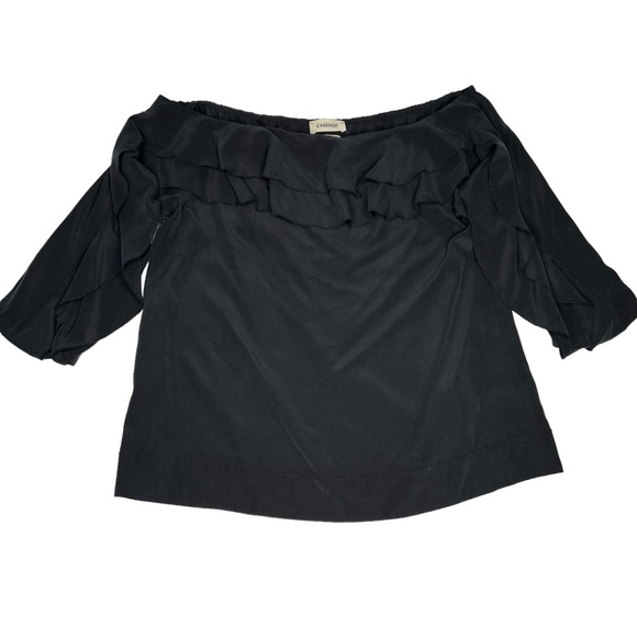 REVOLVE L’AGENCE Monroe Silk Off-Shoulder Ruffle Blouse - Picture 2 of 5